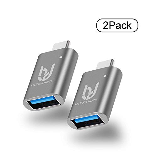 Ultra HDTV 2er-Pack USB-C auf USB 3.0A Adapter mit OTG, Blaue LED-Beleuchtung, für Ihr Typ-C Gerät wie z.B. MacBook, Chromebook, Samsung Galaxy S8/9 Ultra HDTV 2er-Pack USB-C auf USB 3.0A Adapter mit OTG, Blaue LED-Beleuchtung, für Ihr Typ-C Gerät wie z.B. MacBook, Chromebook, Samsung Galaxy S8/9 von Ultra HDTV