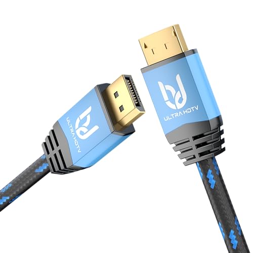 Ultra HDTV DisplayPort 1.4 Kabel 2m - DP auf DP HBR3-8K bei 60Hz, 4K bei 60Hz/144Hz/120Hz, 5K bei 60Hz, 2K bei 165Hz/240Hz – für Gaming und Profi-Anwendungen mit DSC-Unterstützung Ultra HDTV DisplayPort 1.4 Kabel 2m - DP auf DP HBR3-8K bei 60Hz, 4K bei 60Hz/144Hz/120Hz, 5K bei 60Hz, 2K bei 165Hz/240Hz – für Gaming und Profi-Anwendungen mit DSC-Unterstützung von Ultra HDTV