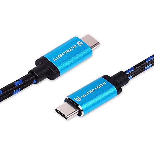 Ultra HDTV USB 3.1 Lade-Kabel Typ-C GEN2-1 Meter Daten-Kabel mit E-Mark Chip & 60W (20V 3A) PD Ladeleistung - 10 Gbps Datenübertragung - 4K bei 60Hz von Ultra HDTV