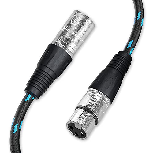 Ultra HDTV XLR Lautsprecher-Kabel - 0,5 m HiFi Audio Kabel - XLR Stecker auf XLR Buchse - Metallstecker mit Einrast-Mechanik & Knickschutz Nylonmantel von Ultra HDTV