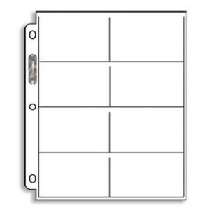 20 (Zwanzig) Single Ultra Pro 8-pocket Seiten – Acht Taschen Seite (8 Top Load/Horizontal Slots) von Ultra Pro