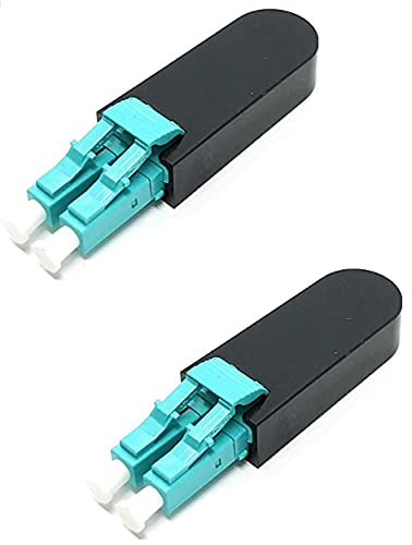 LC Glasfaser-Pack, 40 GB, OM4, Multimode, 50/125, Loopback-Adapter, Aqua, 2 Stück von Ultra Spec Cables