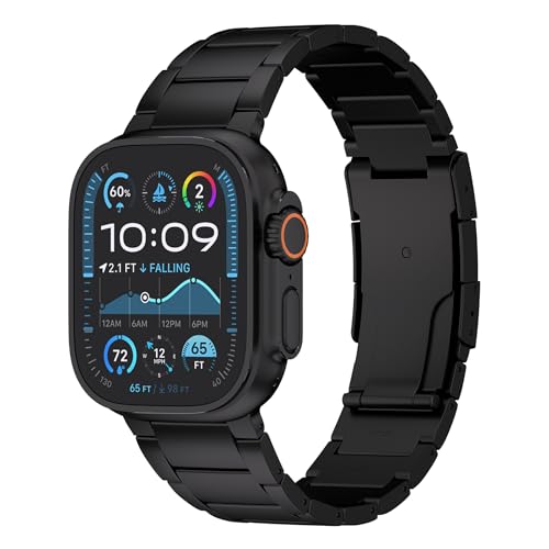 Ultra 2 Titan-Armband, 49 mm, kompatibel mit Apple Watch Ultra 2 & Ultra 1, Metallarmband aus Titan (schwarz) von Ultra Supply Co.