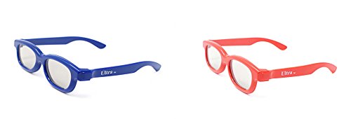 Ultra 1 Blau 1 Rot Paar Kinder Passiv 3D Brillen Kinder zur Verwendung mit Allen Passiv TVs Kinoprojektoren und RealD Filme Zirkuläre Polarisiert Ultra 1 Blau 1 Rot Paar Kinder Passiv 3D Brillen Kinder zur Verwendung mit Allen Passiv TVs Kinoprojektoren und RealD Filme Zirkuläre Polarisiert von Ultra