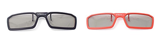 Ultra 2 Paare von Clip Auf Passiven 3D-Brillen 1 Rot 1 Schwarz für Männer Frauen Geeignet Verschreibungspflichtige Brillen Rundschreiben polorized Eyewear-Stil alle Passivfernsehkinos und Projektoren Wie RealdD Ultra 2 Paare von Clip Auf Passiven 3D-Brillen 1 Rot 1 Schwarz für Männer Frauen Geeignet Verschreibungspflichtige Brillen Rundschreiben polorized Eyewear-Stil alle Passivfernsehkinos und Projektoren Wie RealdD von UltraByEasyPeasyStore