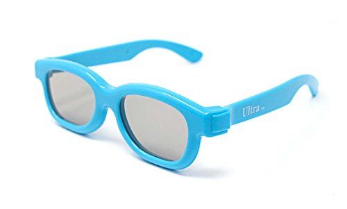 Ultra Blau Passive 3D-Brille für Kinder, für die Verwendung mit Allen passiven Fernsehern, Kino-Projektoren und RealD-Filmen, Filmen, kreisförmige polarisierte 3D-Brille (1) von UltraByEasyPeasyStore