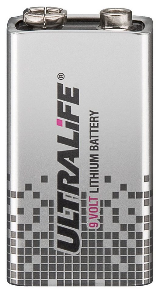 UltraLife Ultralife Lithium Batterie 6F22 Block 9 V (1er Blister) Batterie von UltraLife