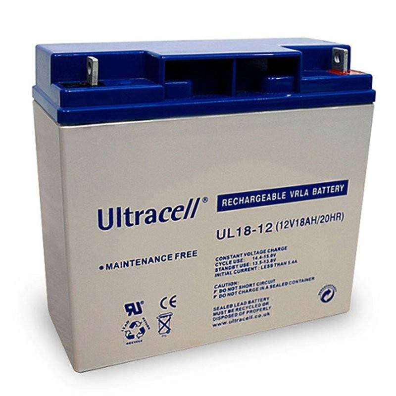 UL18-12 Ultracell Blei-Akku 12 Volt, 18Ah mit M5 Gewinde von Ultracell