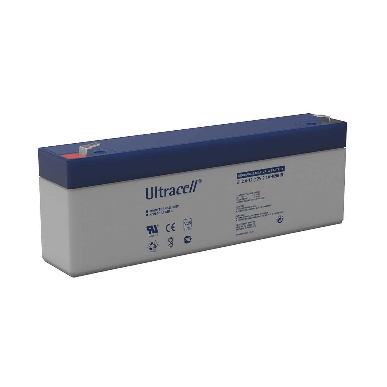 Ultracell Bleiakku 12V 21 Ah (UL2.4-12) Faston (48 mm) VDS von Ultracell