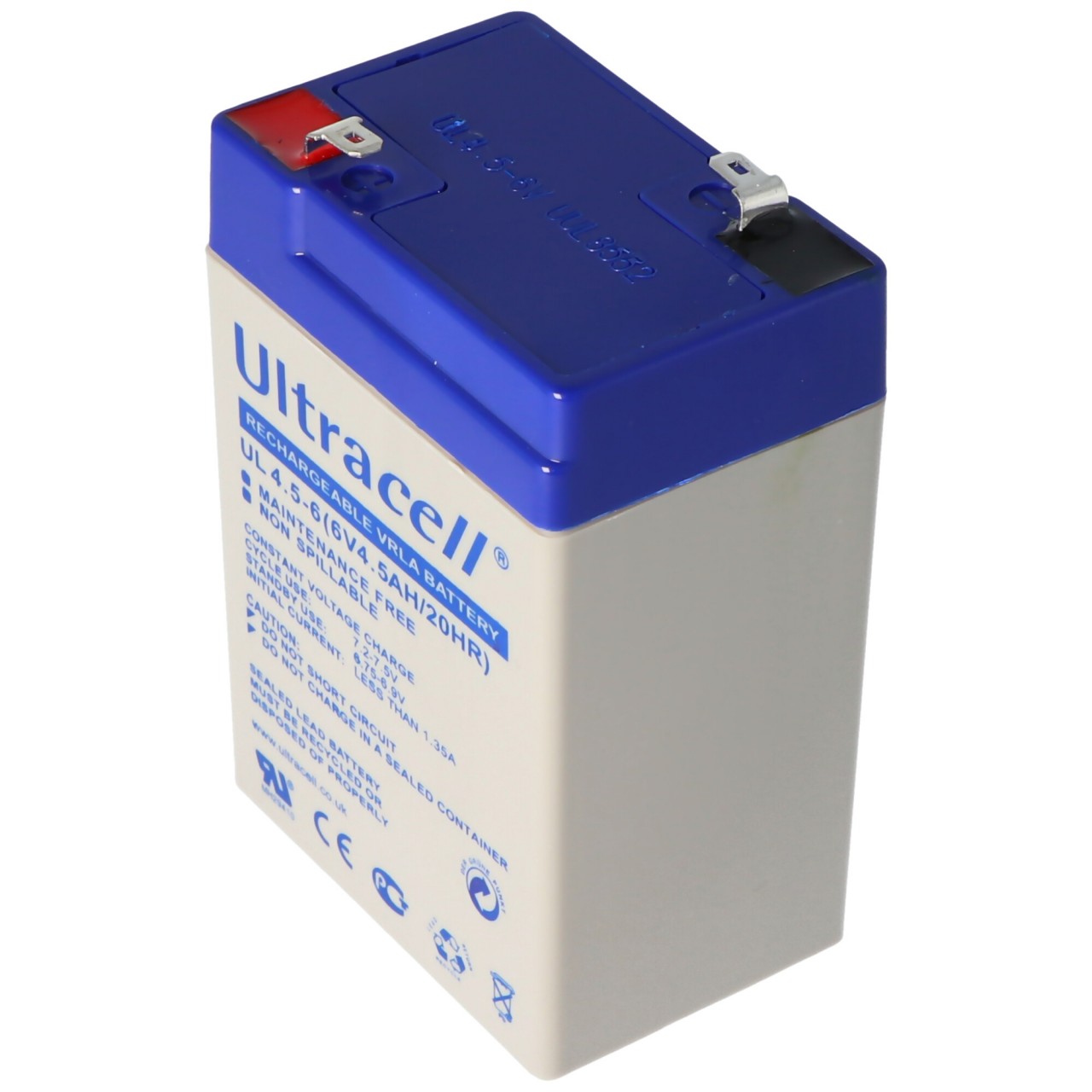 Ultracell UL 4.5-6 Blei Akku mit Faston 4,8mm Kontakten Ultracell UL 4.5-6 Blei Akku mit Faston 4,8mm Kontakten von Ultracell