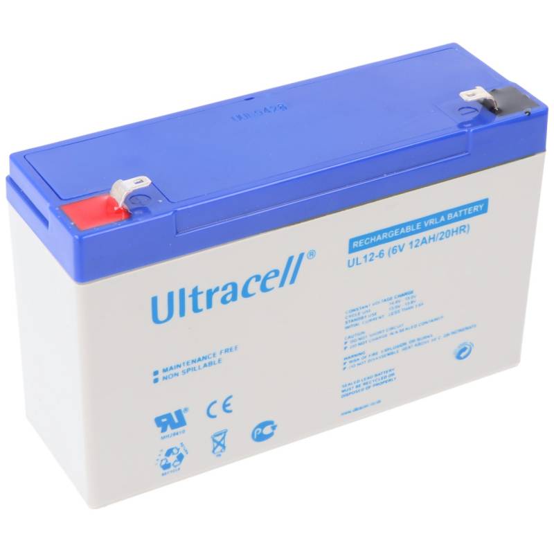 Ultracell UL12-6 6V 12Ah Bleiakku AGM Blei Gel Akku von Ultracell