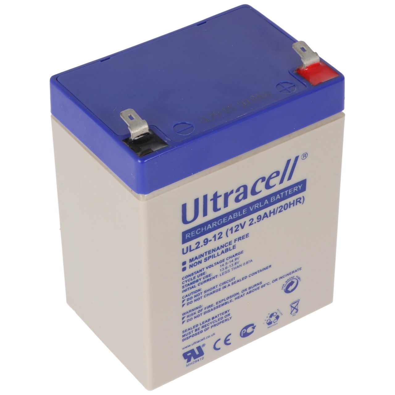 Ultracell UL2.9-12 12V 2,9Ah Bleiakku AGM Blei Gel Akku 4,8mm Steckkontakte Ultracell UL2.9-12 12V 2,9Ah Bleiakku AGM Blei Gel Akku 4,8mm Steckkontakte von Ultracell