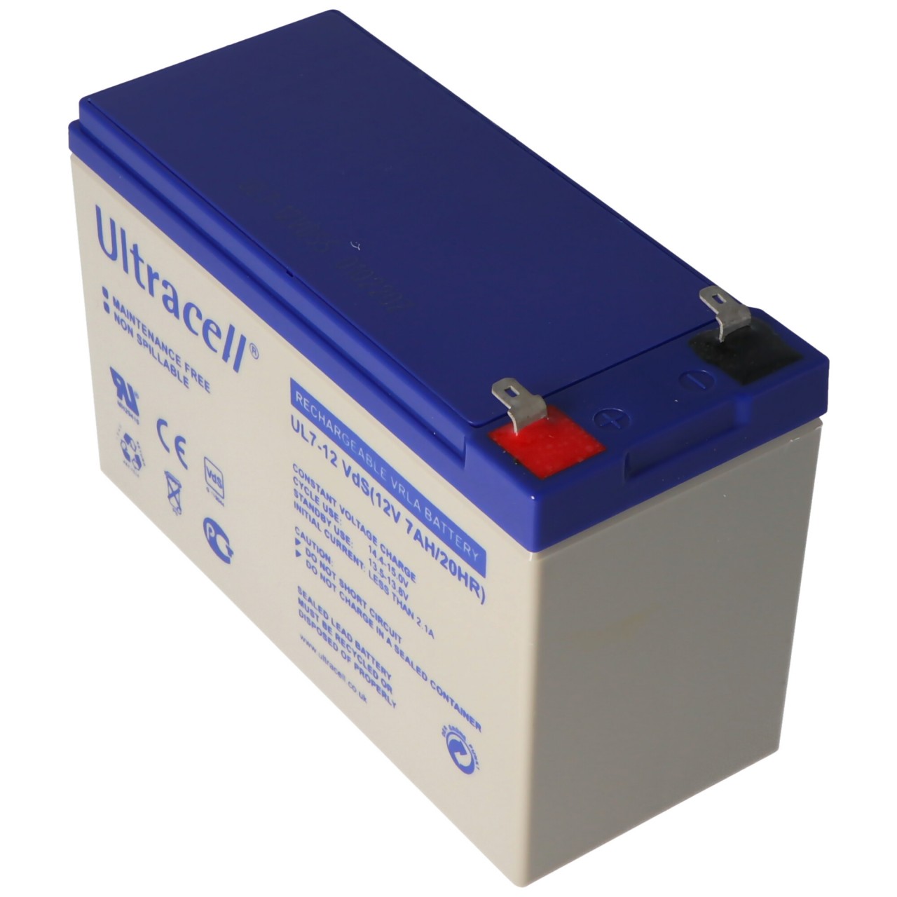 Ultracell UL7-12 Blei-Akku 12 Volt 7,0 Ah mit Faston Kontakt 187, 4,8mm Ultracell UL7-12 Blei-Akku 12 Volt 7,0 Ah mit Faston Kontakt 187, 4,8mm von Ultracell