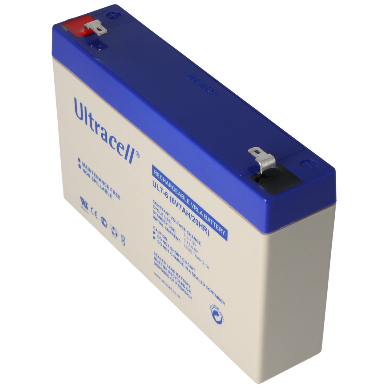 Ultracell UL7-6 Blei Akku 6 Volt 7Ah mit Faston 4,8mm Kontakten Ultracell UL7-6 Blei Akku 6 Volt 7Ah mit Faston 4,8mm Kontakten von Ultracell