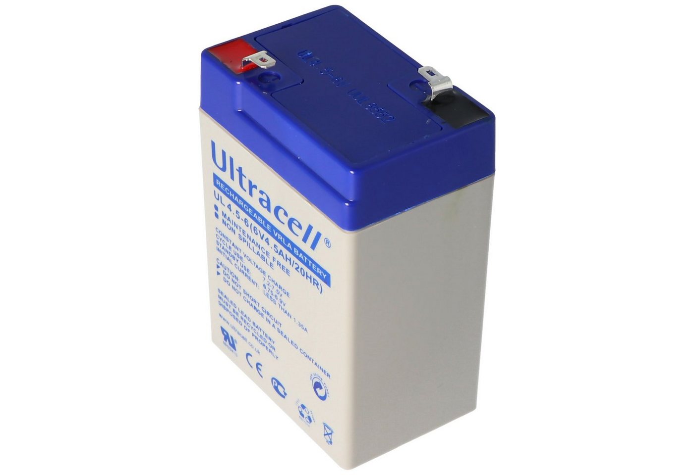 Ultracell Ultracell UL 4.5-6 Blei Akku mit Faston 4,8mm Kontakten Akku 4500 mAh (6,0 V) von Ultracell