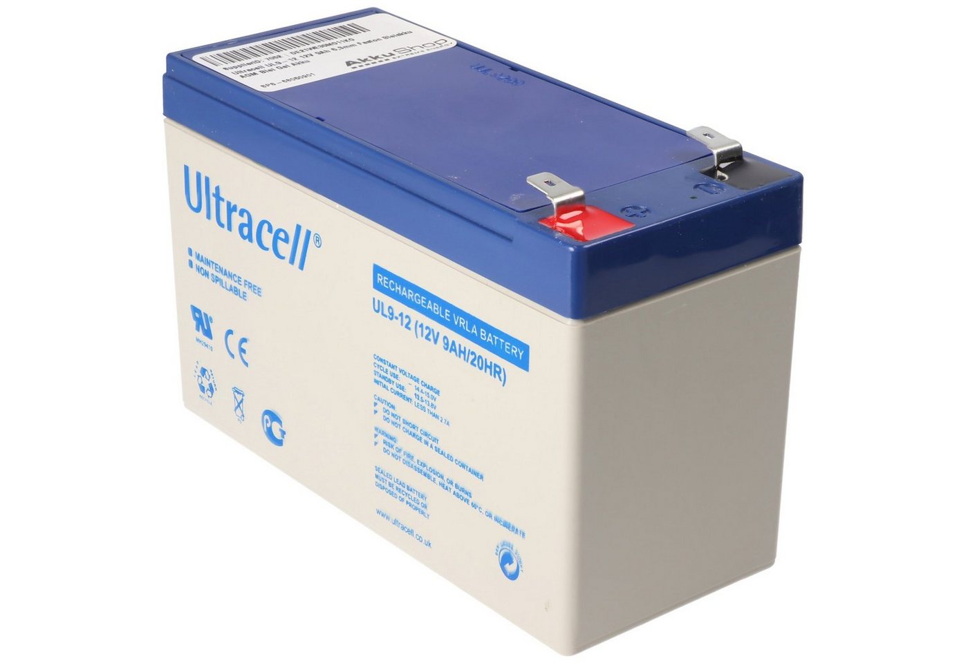 Ultracell Ultracell UL9-12 12V 9Ah 6,3mm Faston Bleiakku AGM Blei Gel Akku Akku Ultracell Ultracell UL9-12 12V 9Ah 6,3mm Faston Bleiakku AGM Blei Gel Akku Akku von Ultracell