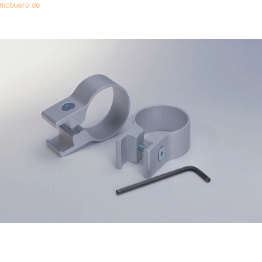 Ultradex Aluminium-Tafelklemme für 40mm Standrohr eloxiert silber VE=2 von Ultradex