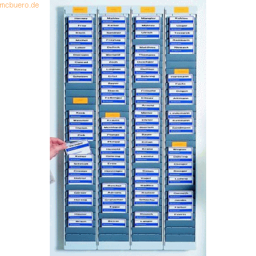 Ultradex Chipkartentafel A mit 25mm Sichtbereich H1090xB115xT21mm anth von Ultradex