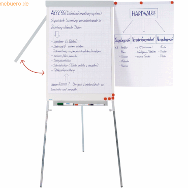 Ultradex Flipchart Profi 100x70cm mit 2 Seitenarmen von Ultradex