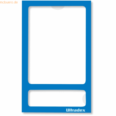 Ultradex Fototasche magnetisch ohne Rückwand 70x113mm blau VE=5 Stück von Ultradex