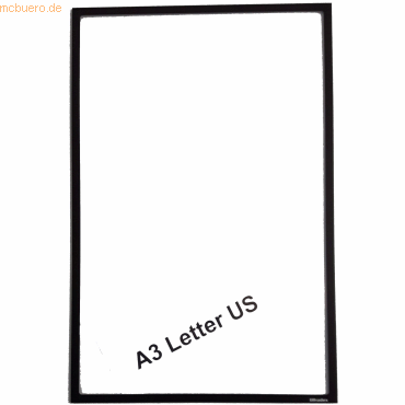 Ultradex Infotasche magnetisch Letter US A3 294x447mm schwarz VE 5 Stü von Ultradex