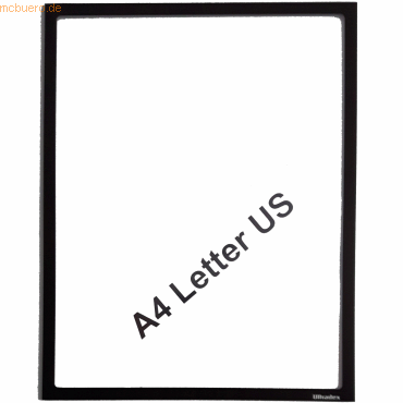 Ultradex Infotasche magnetisch Letter US A4 231x294mm schwarz VE=25 St von Ultradex