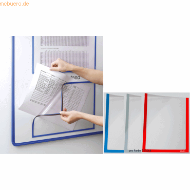 Ultradex Infotaschen-Starterset magnetisch A4 blau/grau/rot VE=15 Stüc Ultradex Infotaschen-Starterset magnetisch A4 blau/grau/rot VE=15 Stüc von Ultradex