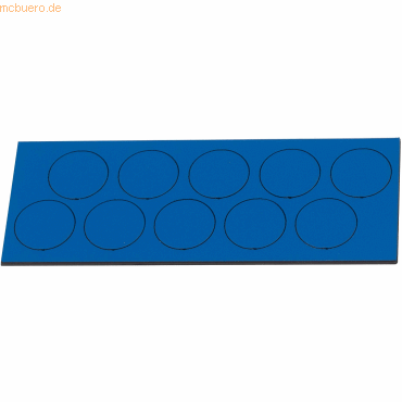 Ultradex Magnetische Symbole Kreis 20mm VE=10 Stück dunkelblau von Ultradex