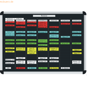 Ultradex Stecktafel Planrecord B1700xH1120xT22mm schwarz von Ultradex