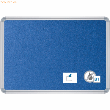 Ultradex Stellwandtafel beidseitig Filz B1800xH1200xT22mm blau von Ultradex