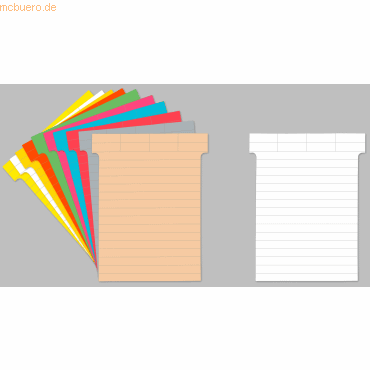 Ultradex T-Karten Breitformat B92xH120mm Starterset liniert VE=10x 100 von Ultradex