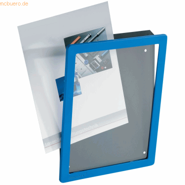 Ultradex Ultra-Sichtrahmen Magnetverschluss für A4 250x330mm blau VE=5 von Ultradex