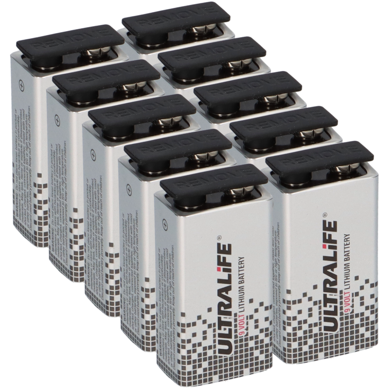 10x Ultralife U9VL-J-P - 9V Block Power Cell Lithium Batterie 9V 1200mAh von Ultralife