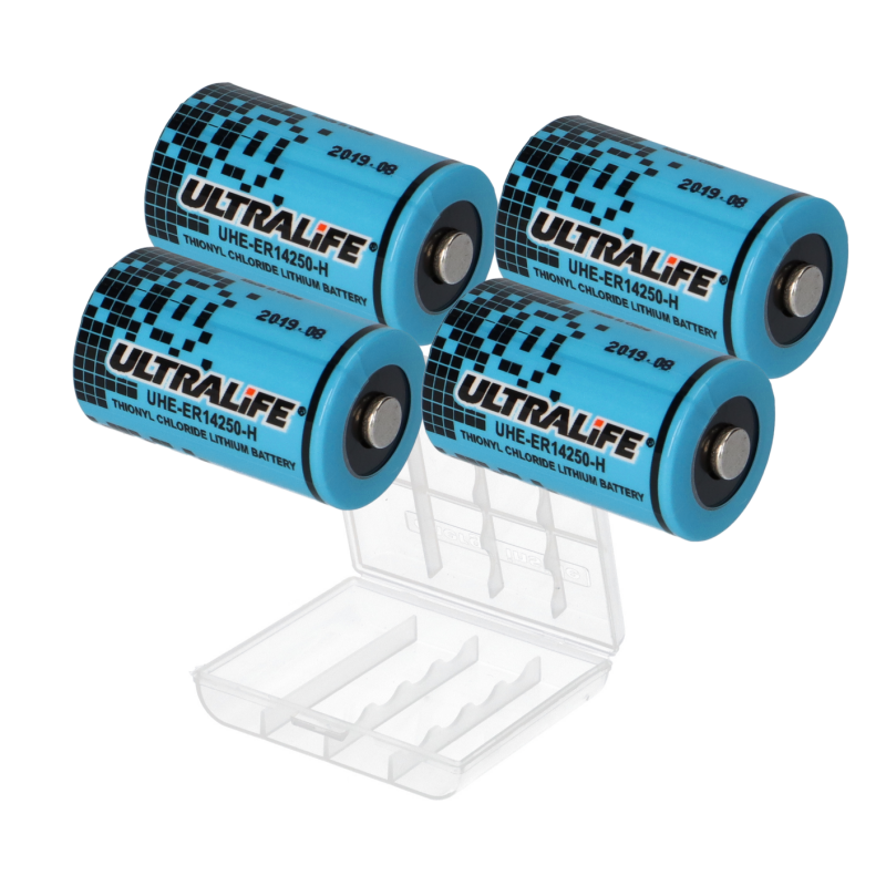 4x Ultralife Lithium 3,6V Batterie LS 14250 - 1/2 AA - UHE-ER14250 Li-SOCl2 + Box von Ultralife