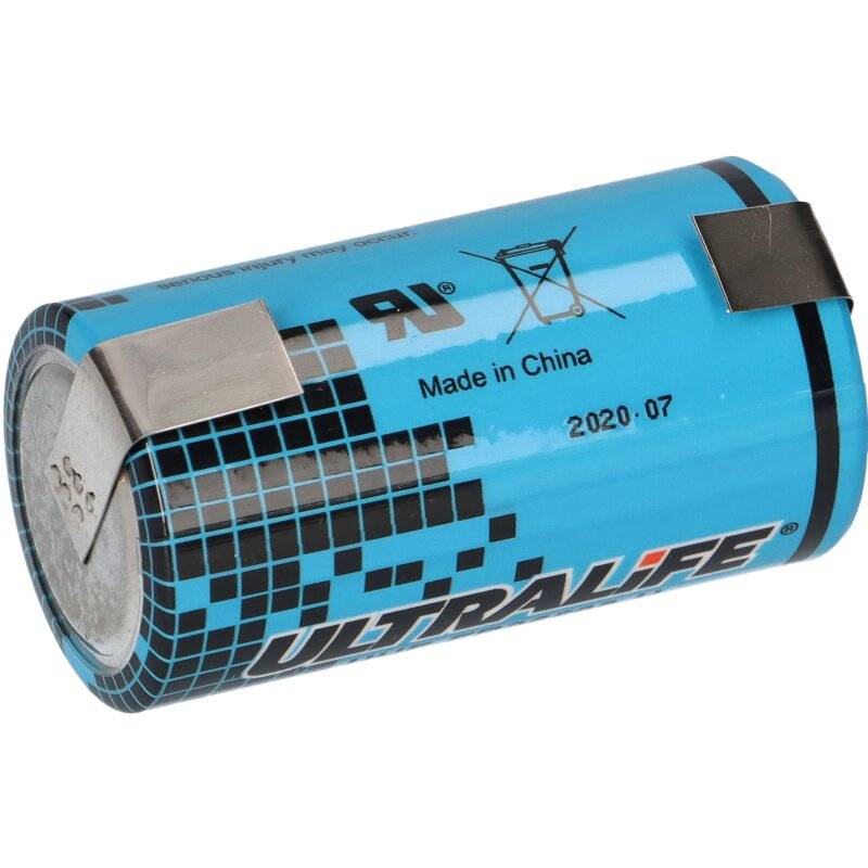 Ultralife UHE-ER26500 bobbin cell U-Lötfahne - C Rundzelle Lithium-Thionylchlorid 3,6V 9000mAh LS26500 von Ultralife