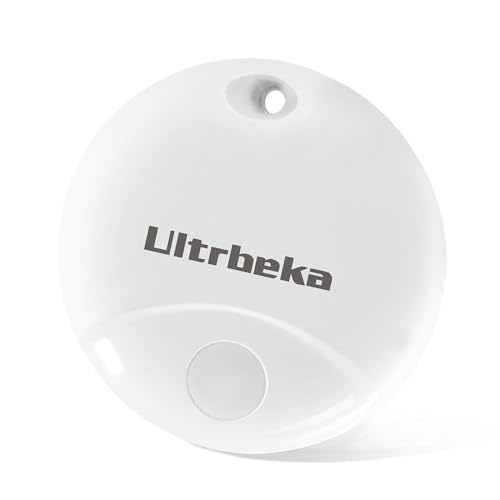 Ultrbeka Tag 1 Pack Air Tracker funktioniert mit Find My (nur iOS), Item Locator i Tag, wasserdichte Mini-Tracker für Taschen, Gepäck, Paket, kommt mit 1 Schlüsselanhänger, Weiß x von Ultrbeka