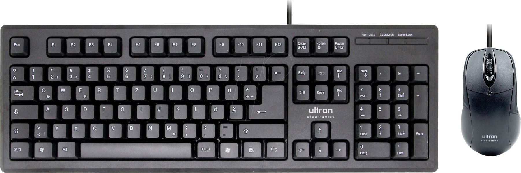 ULTRON 352660 - Tastatur-/Maus-Kombination, USB, Layout: Deutschland von Ultron