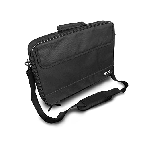 ultron Case Plus kompakte Laptoptasche, Umhängetasche/Tragetasche mit Taschen zur Aufbewahrung von Zubehör, für Laptops bis zu 17 Zoll (42 cm), Schwarz, 1 Stück von Ultron