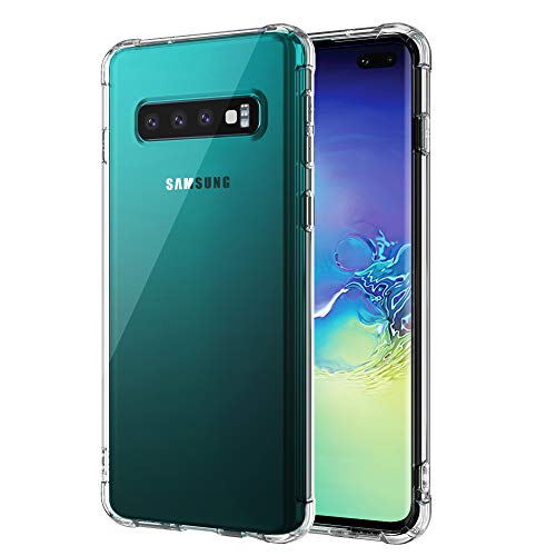 Uluck Case kompatibel mit Samsung Galaxy S10 Plus kristallklares [Anti-gelbe] Ultra Slim Soft TPU Silikonschockdicht, Anti-Kratzer für Samsung S10+ Plus-Reiner klar (6,4 Zoll) von Uluck