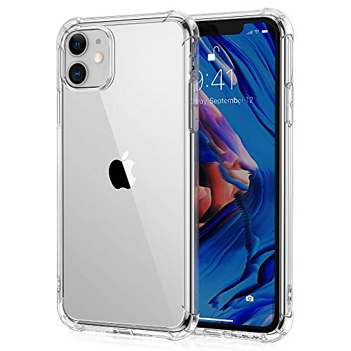 Uluck Gehäuse kompatibel mit iPhone 11, kristallklarem Anti-gelben Ultra Slim Soft TPU Silikonschockdicht, Anti-Kratzer-Telefon-Hülle-Reiner klar (6,1 Zoll) von Uluck