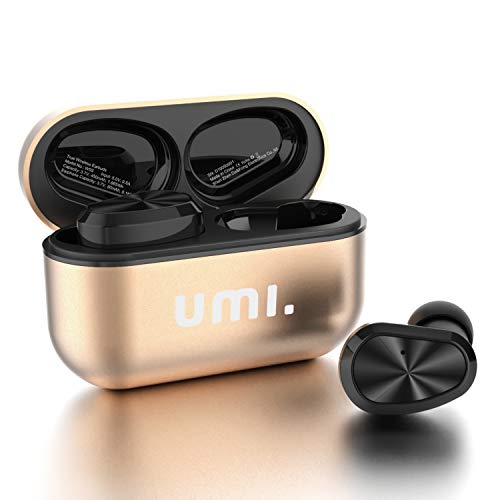 Umi Kopfhörer-W5s-Bluetooth 5.2-IPX7 Kabellose In-Ear-Kopfhörer für iPhone Samsung, Huawei mit Patentiertem Intelligenten Metall-Ladeetui(Rose Gold) von UmI.