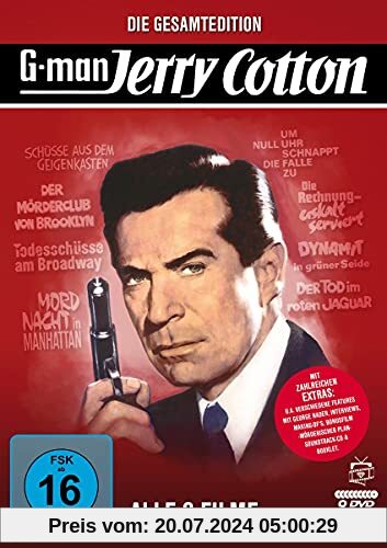 Jerry Cotton - Die Gesamtedition: Alle 8 Filme (Filmjuwelen) [9 DVDs] (inkl. Soundtrack-CD) von Umgelter
