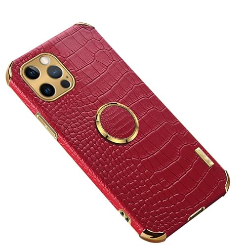 Lederhülle für iPhone 15 Pro Max/15 Pro/15 Plus/15, Krokodilmuster, vollständige Abdeckung, Objektivhülle, magnetischer Ständer, ultradünne Hülle, Rot, 15 Pro Max Lederhülle für iPhone 15 Pro Max/15 Pro/15 Plus/15, Krokodilmuster, vollständige Abdeckung, Objektivhülle, magnetischer Ständer, ultradünne Hülle, Rot, 15 Pro Max von Umiup