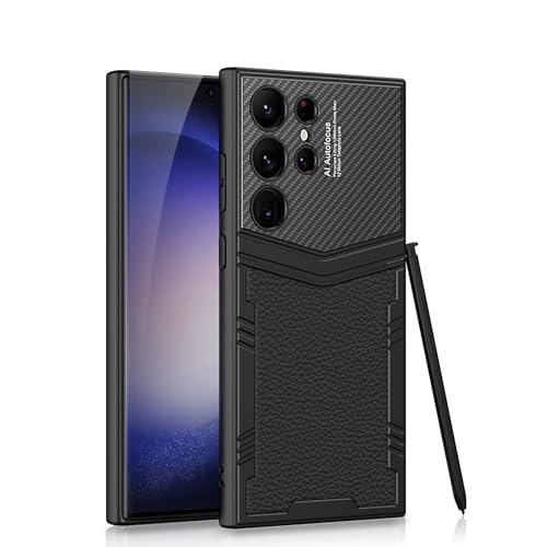 Schlanke Schutzhülle für Samsung Galaxy S24ultra/S24plus/S24, klassische Business-Kunstleder-Handyhülle, unterstützt kabelloses Laden, B, S24 Ultra Schlanke Schutzhülle für Samsung Galaxy S24ultra/S24plus/S24, klassische Business-Kunstleder-Handyhülle, unterstützt kabelloses Laden, B, S24 Ultra von Umiup