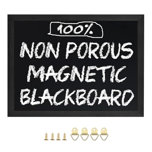 Umtiti Blackboard Magnetische Tafel, 17.7" x 23.6"（45cm x 60cm）, Kiefernholz gerahmt rustikale Vintage Dekor. Kreidetafel für Hochzeit, Küche, Bar, Restaurant, Menü für Zuhause(HB-BK-4560) DE von Umtiti