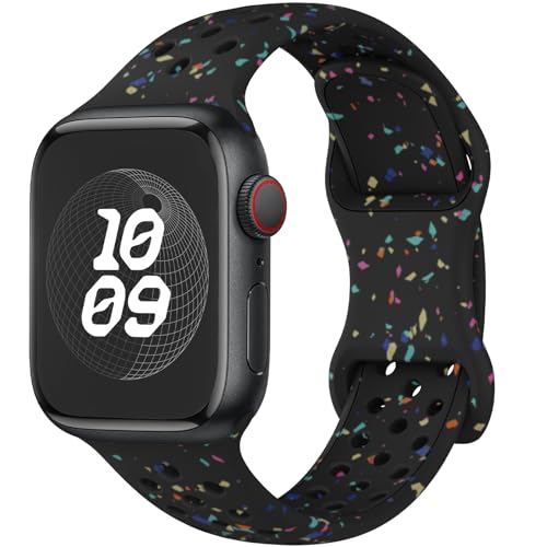 Unbeinst sport armband compatibel mit apple watch armband 45mm 41mm 40mm 44mm 49mm 42mm 38mm,Weiche Silikon Band Ersatz Armband für iWatch SE Ultra/Ultra 2,Series 9 8 7 6 5 4 3 2 1 für Damen Herren von Unbeinst