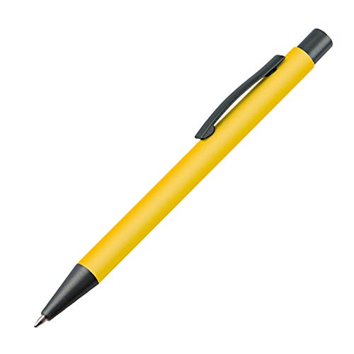 10 Kugelschreiber / mit Clip aus Metall / Farbe: gelb von Unbekannt
