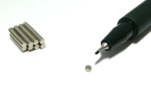 100 Neodym-Micromagnete Zylinder 2 x 1 mm von Unbekannt
