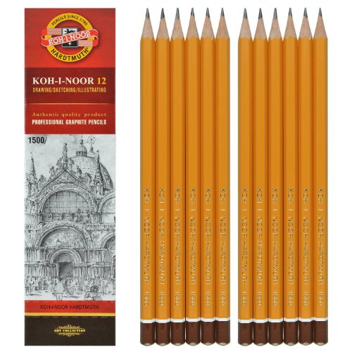 12 Stück KOH-I-NOOR Bleistifte Härte 4B Graphitstifte Set von Unbekannt