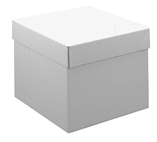 20 Kartons mit abnehmbarem Deckel 2-wellig / weiß / 43,8 x 38,5 x 33,6 cm (LxBxH) von Unbekannt